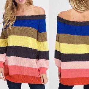 Multi Color Stripe Sweater